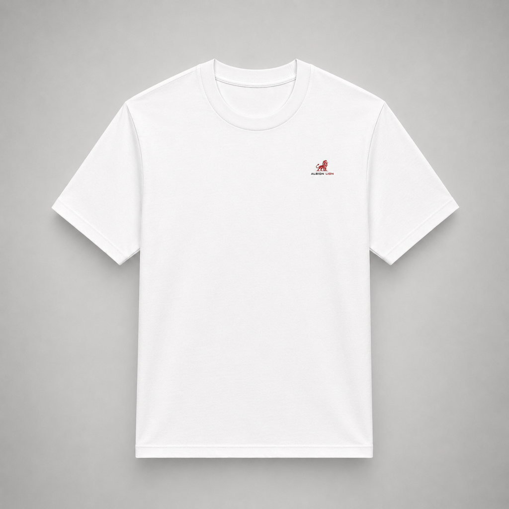 Organic Cotton T-Shirt - Albion Lion Eyes/White