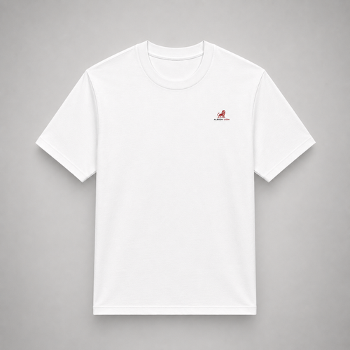 Organic Cotton T-Shirt - Albion Lion Eyes/White