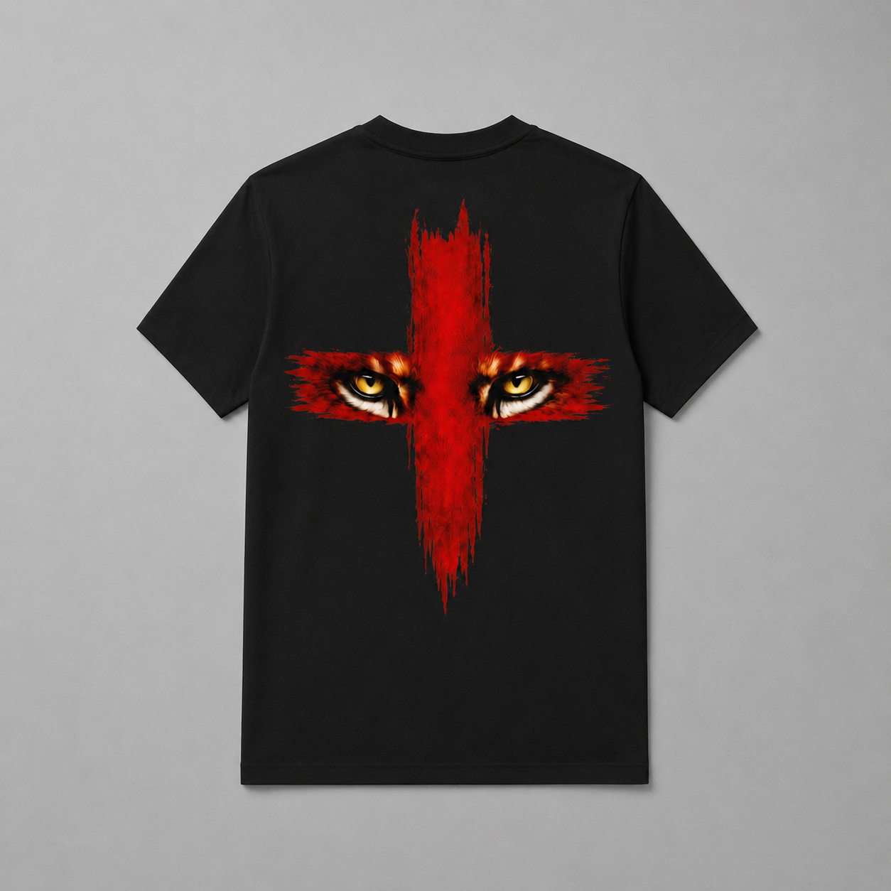 Organic Cotton T-Shirt - Albion Lion Eyes/Black