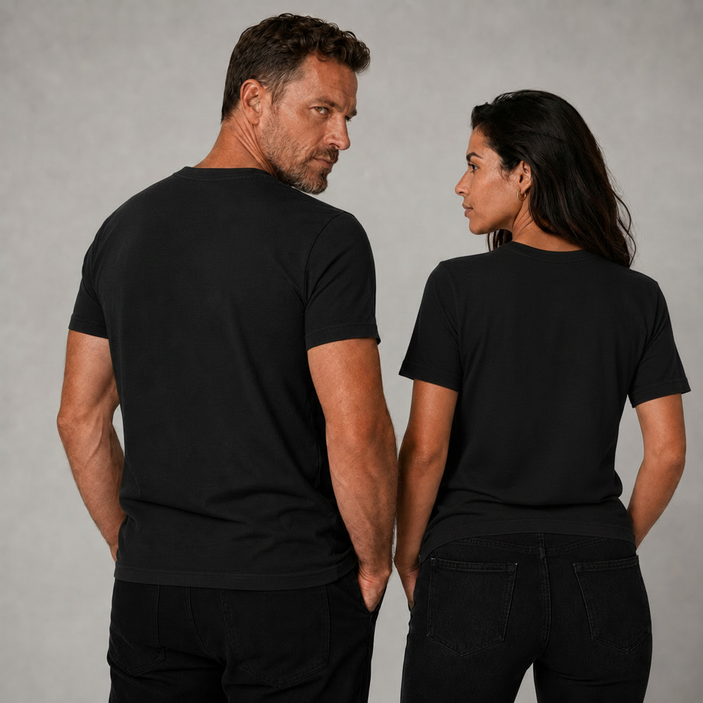 Para – plain black tee